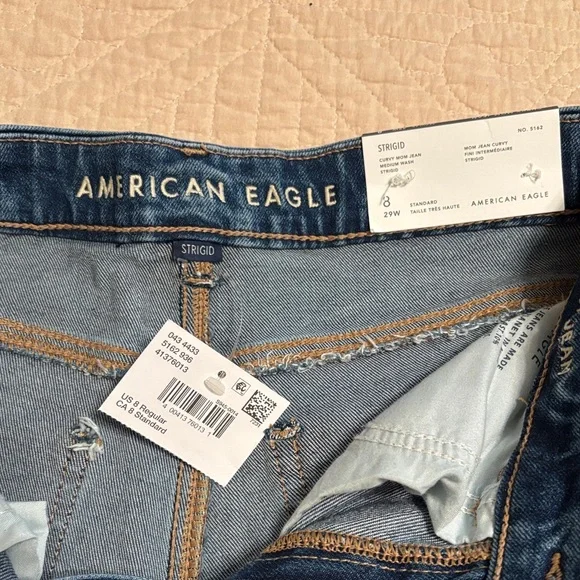 American Eagle Outfitters Women's Blue Straight Jeans - Picture 2 of 3